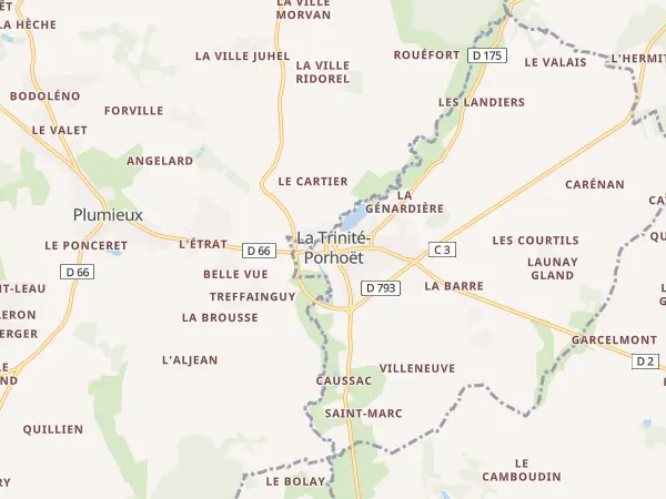 Plan de La Trinité-Porhoët