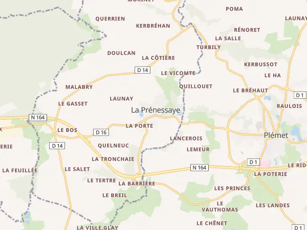 Plan de La Prénessaye