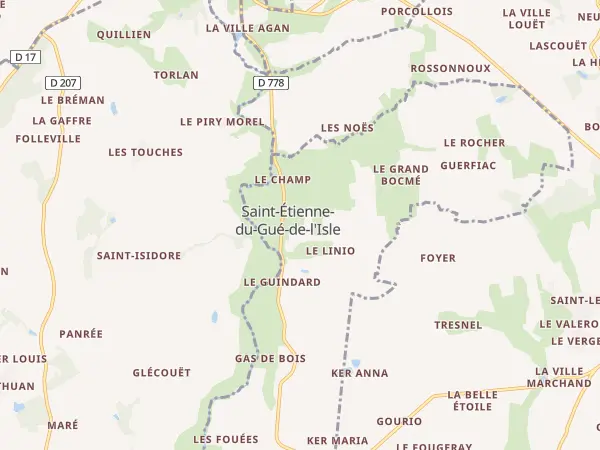 Plan de Saint-Étienne-du-Gué-de-l’Isle