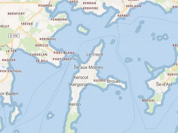 Plan de Île-aux-Moines