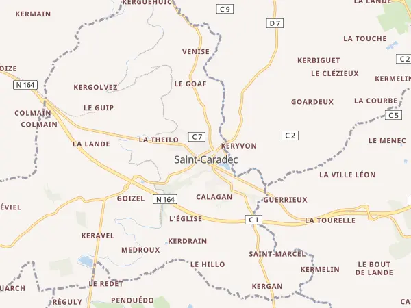 Plan de Saint-Caradec