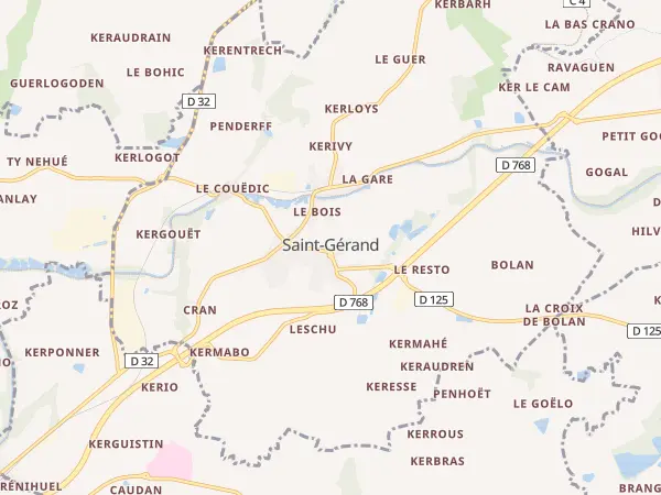 Plan de Saint-Gérand-Croixanvec