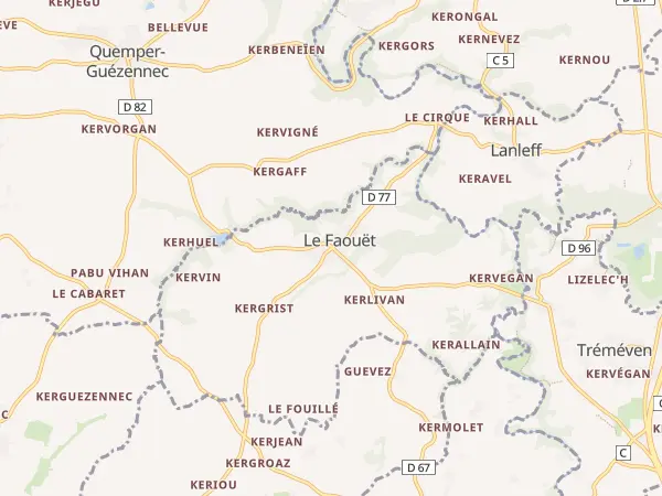 Plan du Faouët