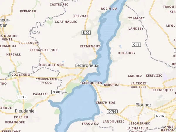 Plan de Lézardrieux