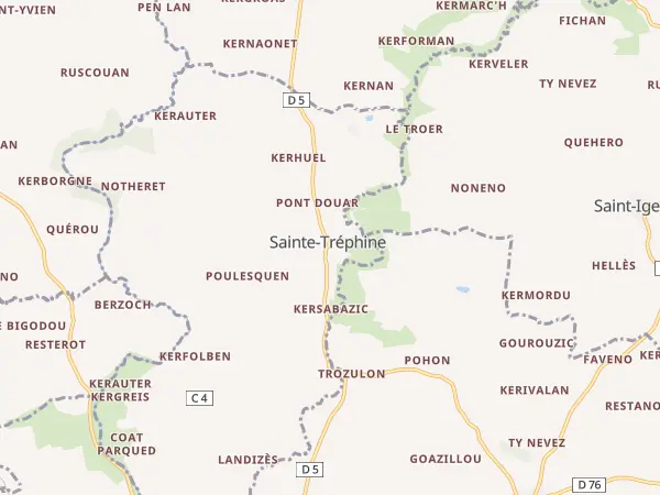 Plan de Sainte-Tréphine