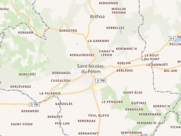 Plan de Saint-Nicolas-du-Pélem