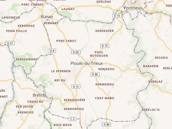 Plan de Plouëc-du-Trieux