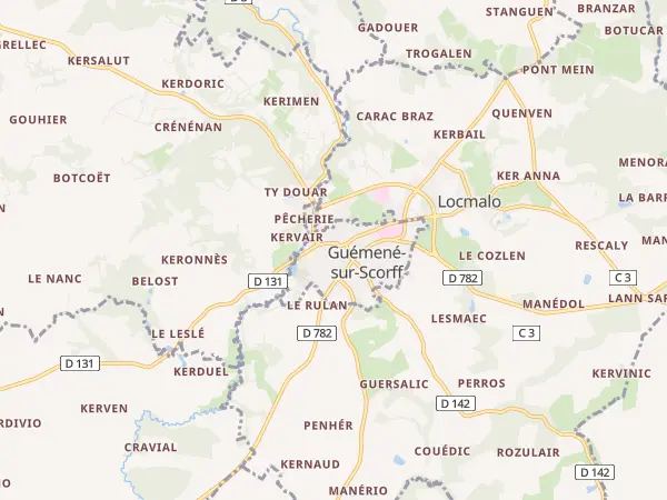 Plan de Guémené-sur-Scorff
