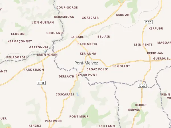 Plan de Pont-Melvez