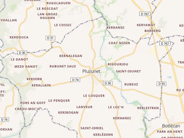 Plan de Pluzunet