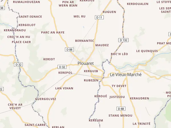 Plan de Plouaret
