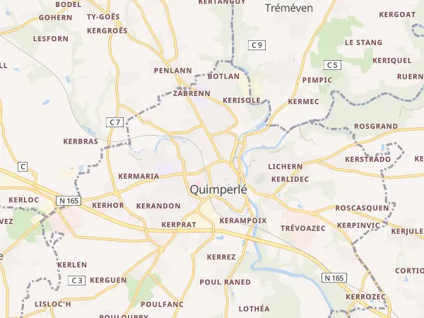 Plan de Quimperlé