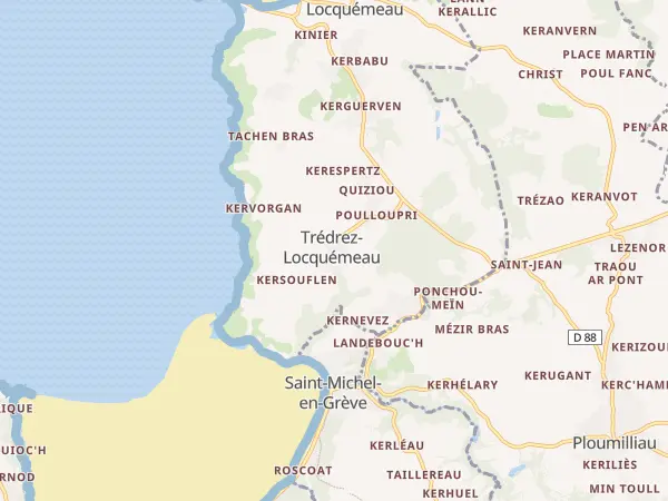 Plan de Trédrez-Locquémeau