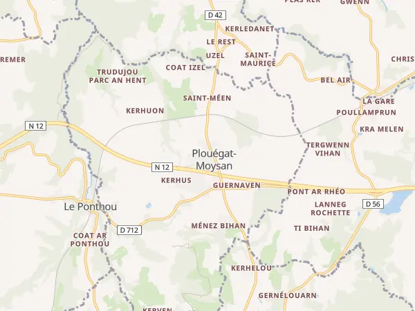 Plan de Plouégat-Moysan