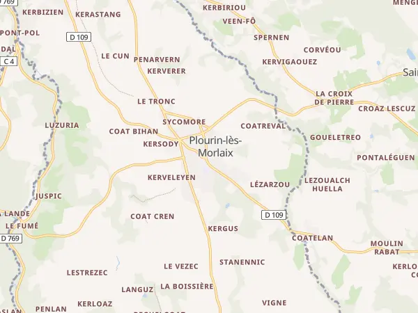 Plan de Plourin-lès-Morlaix