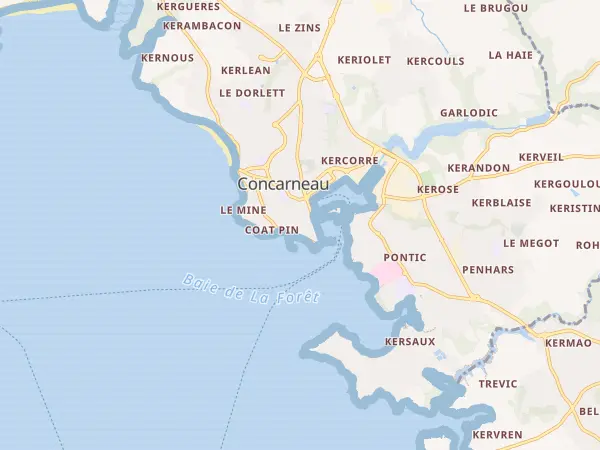 Plan de Concarneau