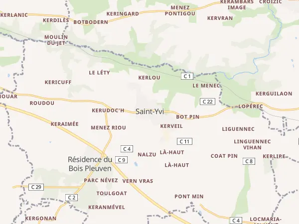 Plan de Saint-Yvi