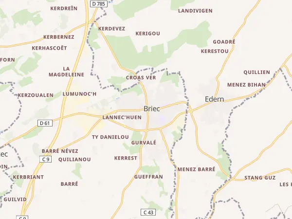 Plan de Briec
