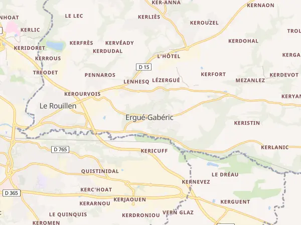 Plan de Ergué-Gabéric