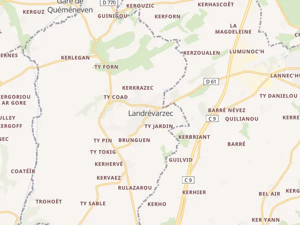 Plan de Landrévarzec