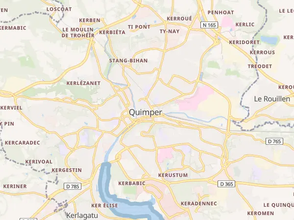 Plan de Quimper