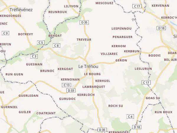 Plan du Tréhou
