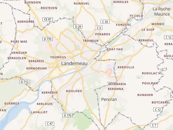 Plan de Landerneau