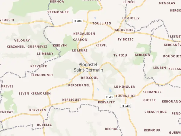Plan de Plogastel-Saint-Germain