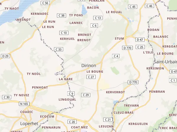 Plan de Dirinon