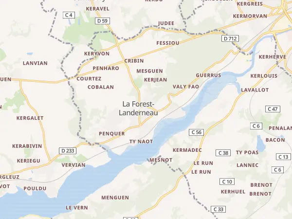 Plan de La Forest-Landerneau
