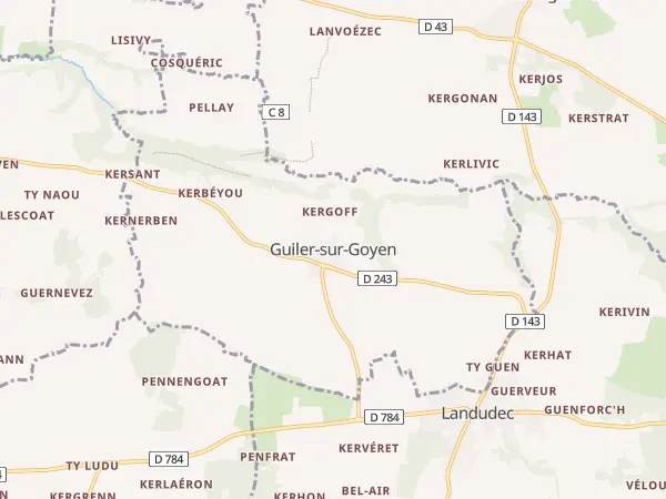Plan de Guiler-sur-Goyen
