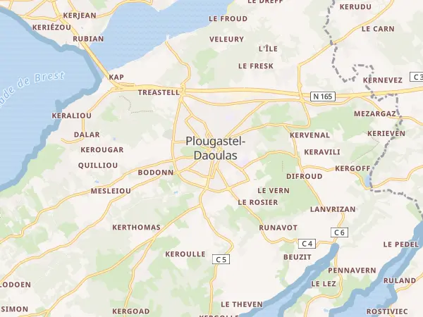 Plan de Plougastel-Daoulas
