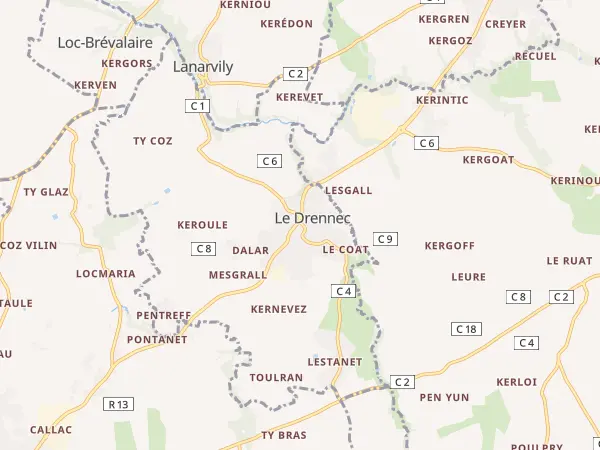 Plan du Drennec