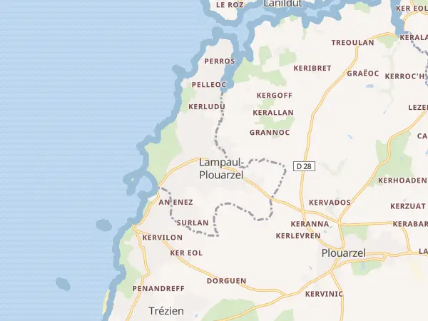Plan de Lampaul-Plouarzel