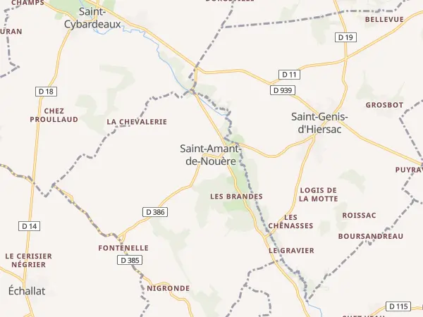 Plan de Saint-Amant-de-Nouère