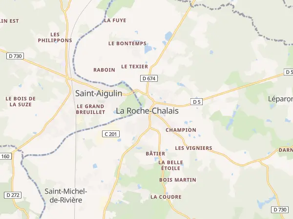 Plan de La Roche-Chalais