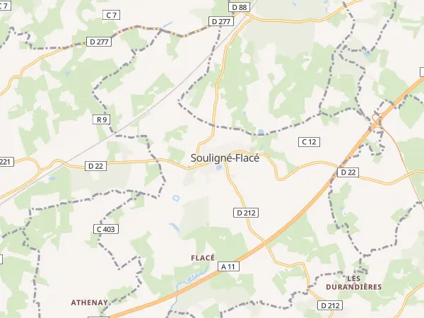 Plan de Souligné-Flacé
