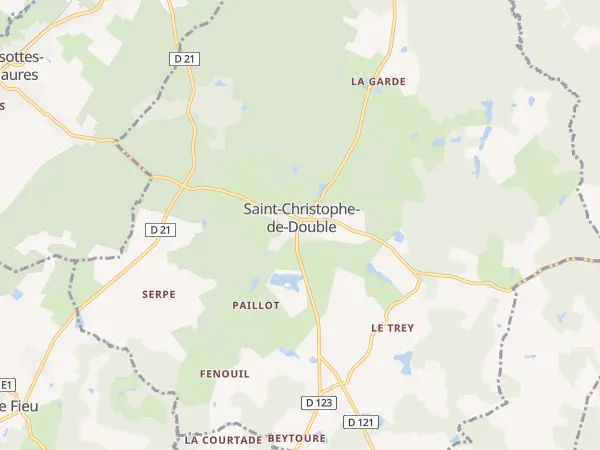 Plan de Saint-Christophe-de-Double