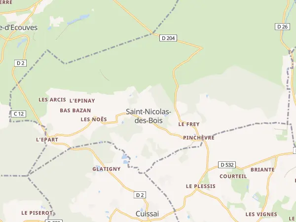 Plan de Saint-Nicolas-des-Bois