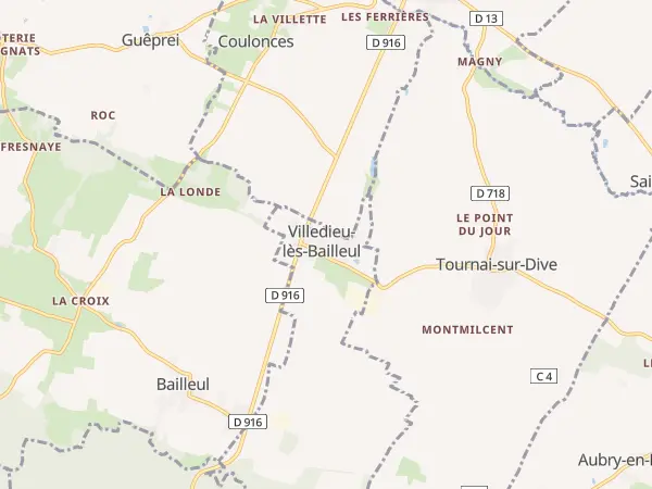 Plan de Villedieu-lès-Bailleul