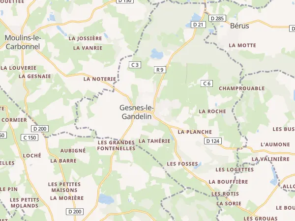 Plan de Gesnes-le-Gandelin