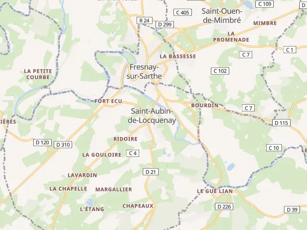 Plan de Saint-Aubin-de-Locquenay