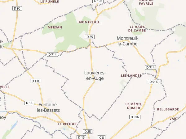 Plan de Louvières-en-Auge