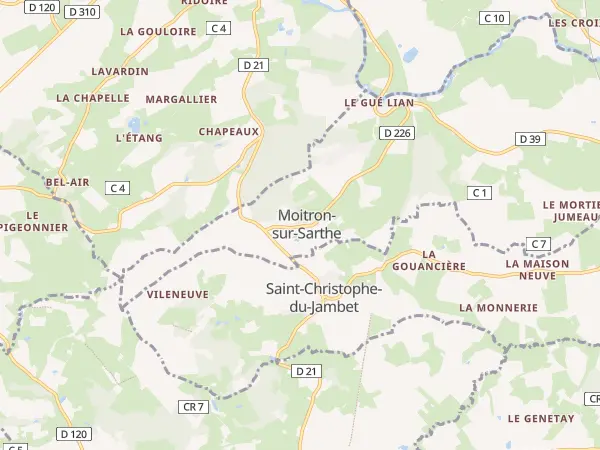 Plan de Moitron-sur-Sarthe