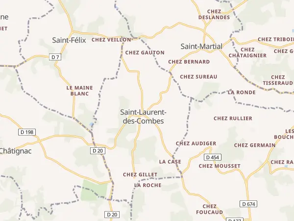 Plan de Saint-Laurent-des-Combes