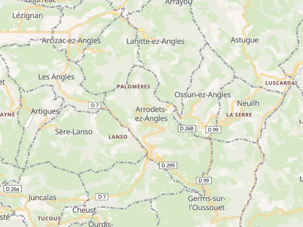 Plan de Arrodets-ez-Angles