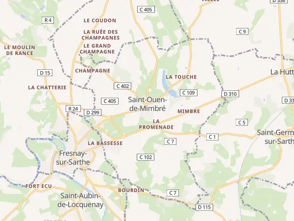 Plan de Saint-Ouen-de-Mimbré