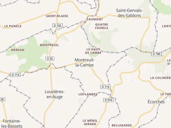 Plan de Montreuil-la-Cambe