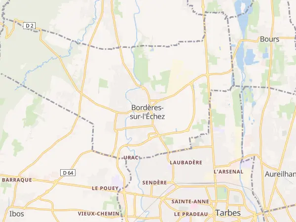 Plan de Bordères-sur-l’Échez