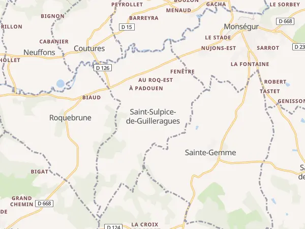 Plan de Saint-Sulpice-de-Guilleragues